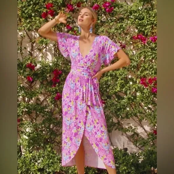 Lilly Pulitzer | Dresses | Lilly Pulitzer Anchorage Amethyst Moms The Word  Midihigh Low Dress Sz Small | Poshmark